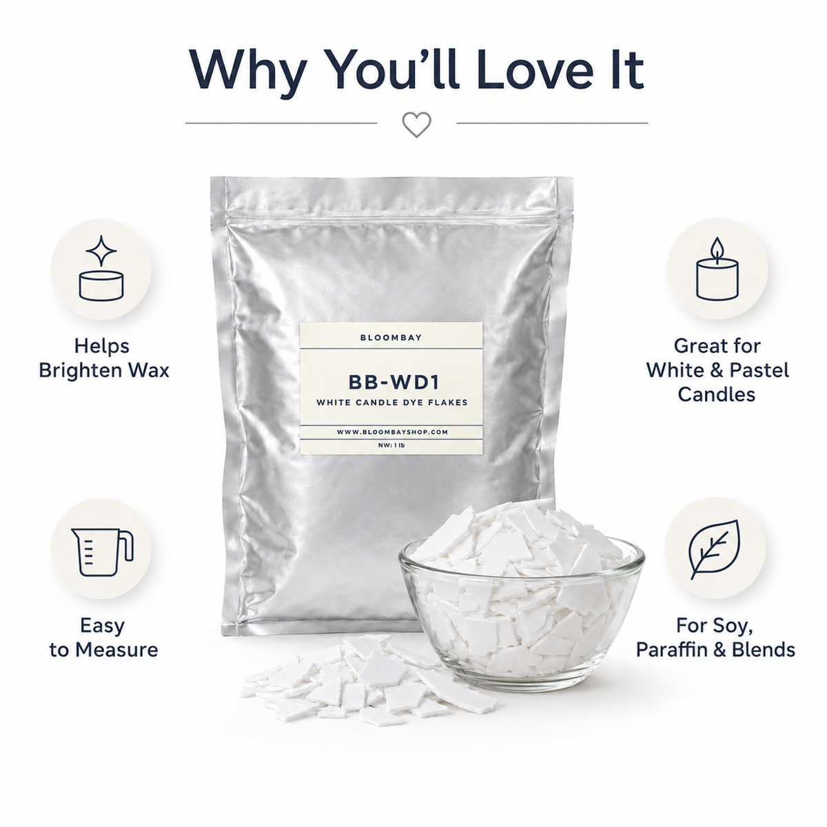 White Candle Dye Flakes | Candle Color Additive