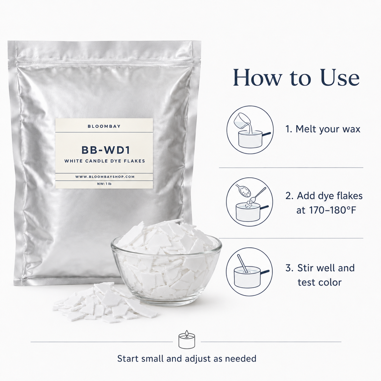 White Candle Dye Flakes for Candle Making