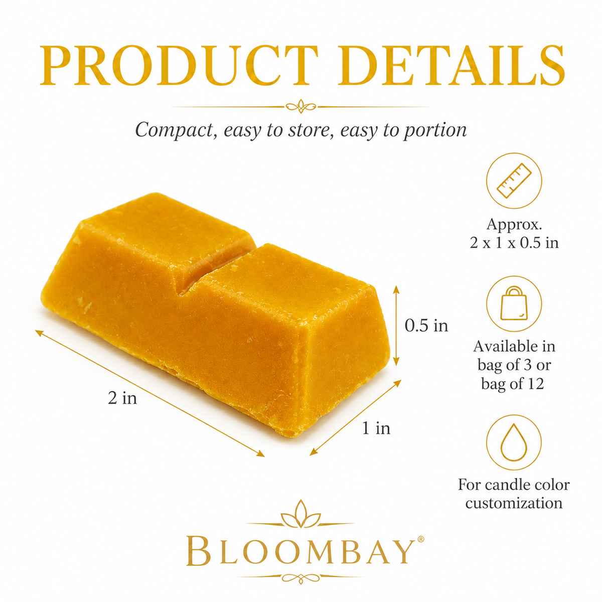 Yellow Candle Dye Blocks for Candle Making